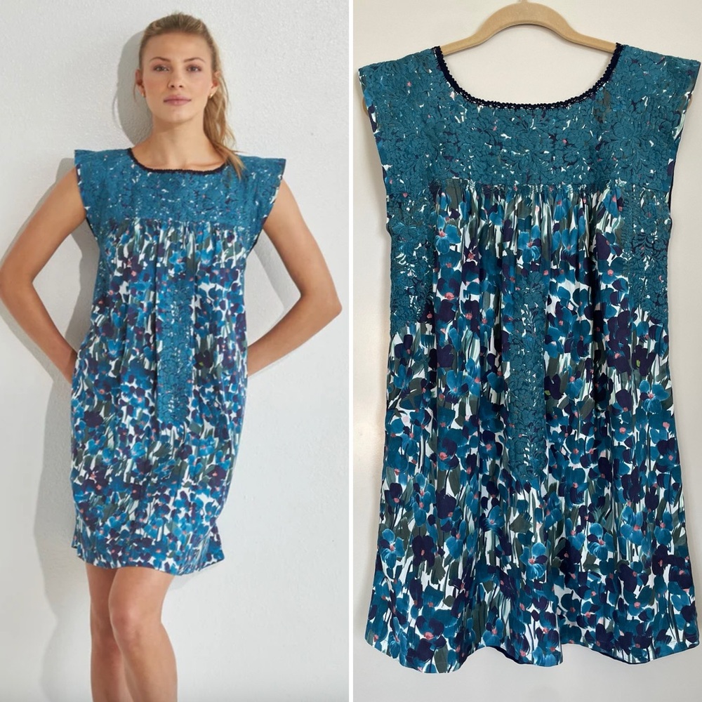 $295 Mi Golondrina Flores Dress Size S